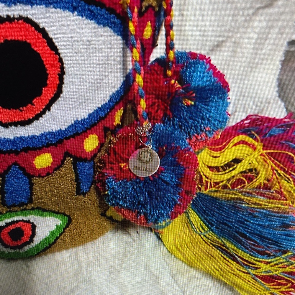Wayuu Multicolor Eye Pattern Bag - Picture 3 of 10